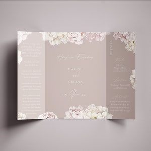 Hochzeit Einladung Fensterfalz | Hochzeitseinladung | Einladungskarte | Kostengünstig | Individuell | elegant | modern | Individuell