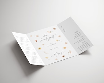 Hochzeit Einladung Fensterfalz | Hochzeitseinladung | Einladungskarte | Kostengünstig | Individuell | elegant | modern | Individuell
