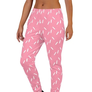 Memphis Sweatpants for Women, Cotton Joggers for Activewear, Cute and Comfy Pink Women&#39;s Loungewear