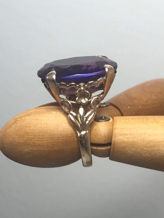 Alexandrite ring 9ct solid gold engagement ring v… - image 2