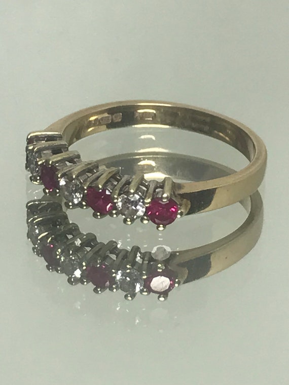 diamond and ruby yellow gold solid gold genuine r… - image 10