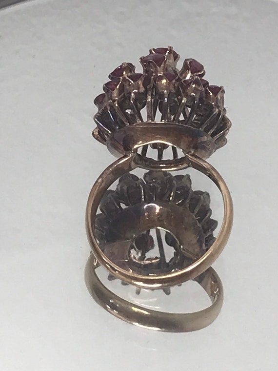 Vintage ruby ring 18ct solid gold size N antique … - image 5