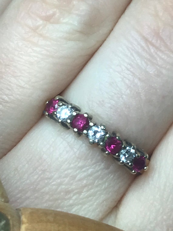 diamond and ruby yellow gold solid gold genuine r… - image 1