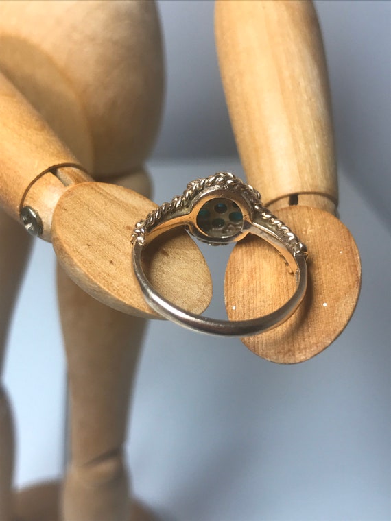 1973 9ct solid gold turquoise ring 9ct Birmingham… - image 10