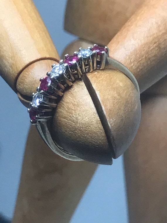 diamond and ruby yellow gold solid gold genuine r… - image 5