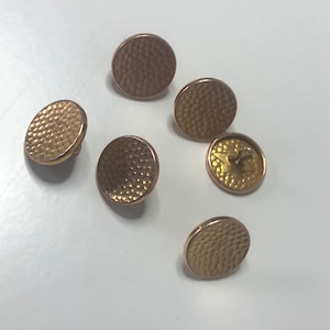 9ct vintage 6 Antique solid gold Button Collection brass blazer buttons solid real genuine gold fine jewellery sports jacket not guilt
