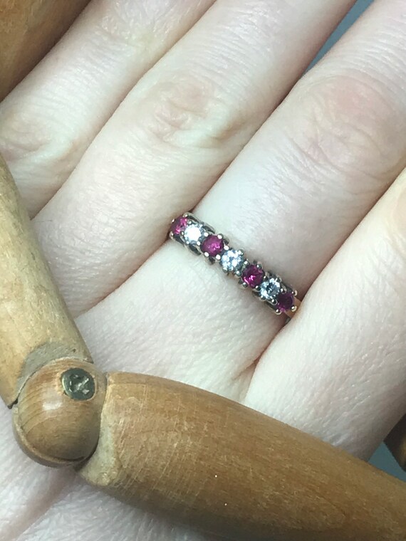 diamond and ruby yellow gold solid gold genuine r… - image 6