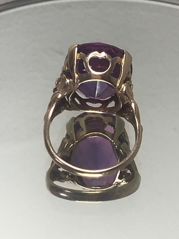 Alexandrite ring 9ct solid gold engagement ring v… - image 9