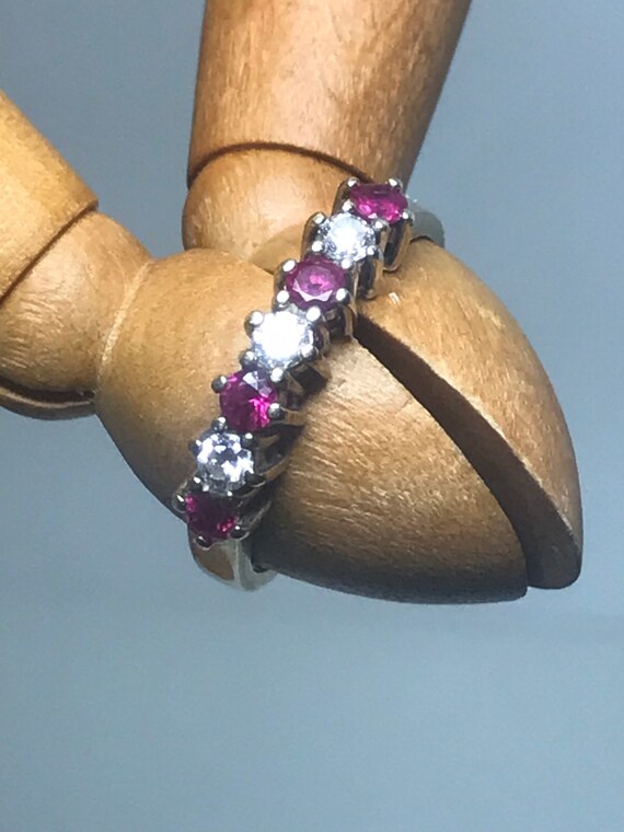 diamond and ruby yellow gold solid gold genuine r… - image 2