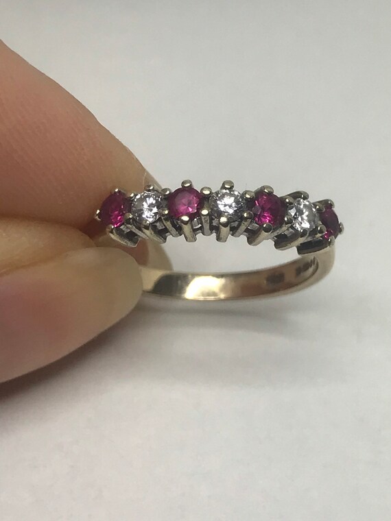 diamond and ruby yellow gold solid gold genuine r… - image 8