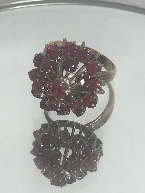Vintage ruby ring 18ct solid gold size N antique … - image 10