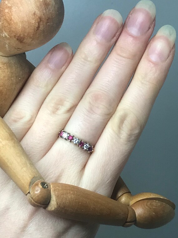 diamond and ruby yellow gold solid gold genuine r… - image 4