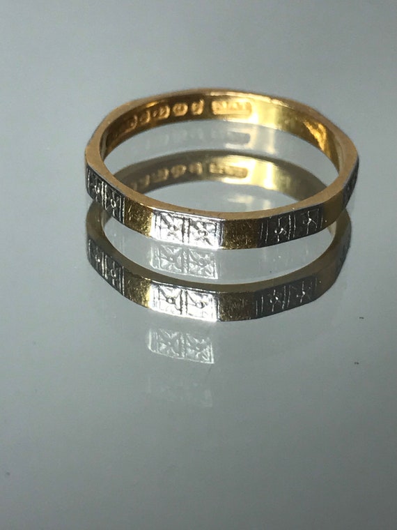 1956 22ct solid gold wedding band wedding ring vintag… Gem