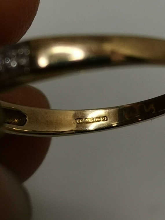 Multi-stone cocktail ring solid yellow gold Vinta… - image 9