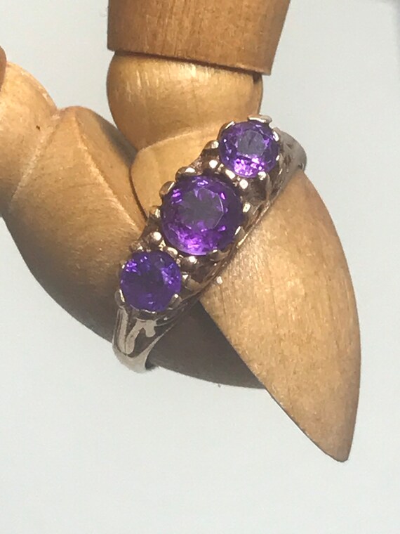 9ct amethyst solid yellow gold fine jewellery ete… - image 8