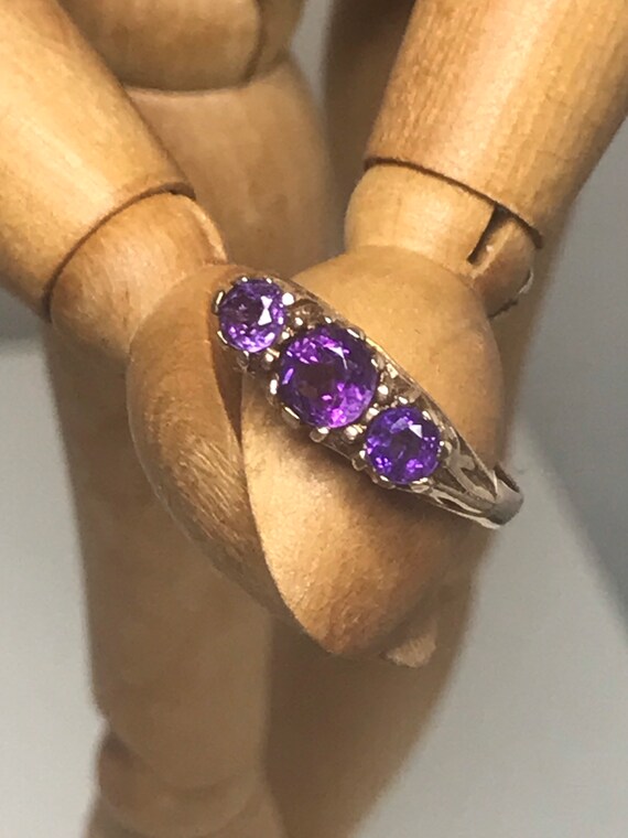 9ct amethyst solid yellow gold fine jewellery ete… - image 5