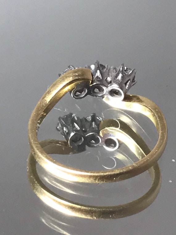 18ct diamond trilogy ring solid gold ring Size O … - image 8