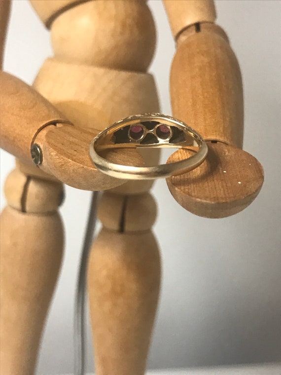 1979 9ct solid gold Sheffield ruby size N solid g… - image 7