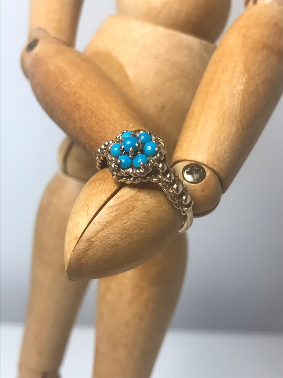 1973 9ct solid gold turquoise ring 9ct Birmingham… - image 7