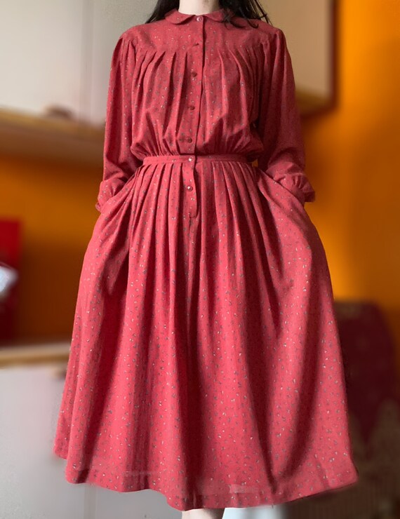 1970s Cacharel dress, cutest tiny butterfly print,