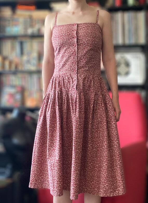 1970s Cacharel liberty london cotton strap dress,