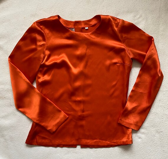 1990s Yves Saint Laurent uniform bright orange pop