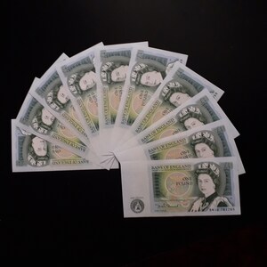 Banknote 1 Pfund 1981 England Crisp Incirculedin