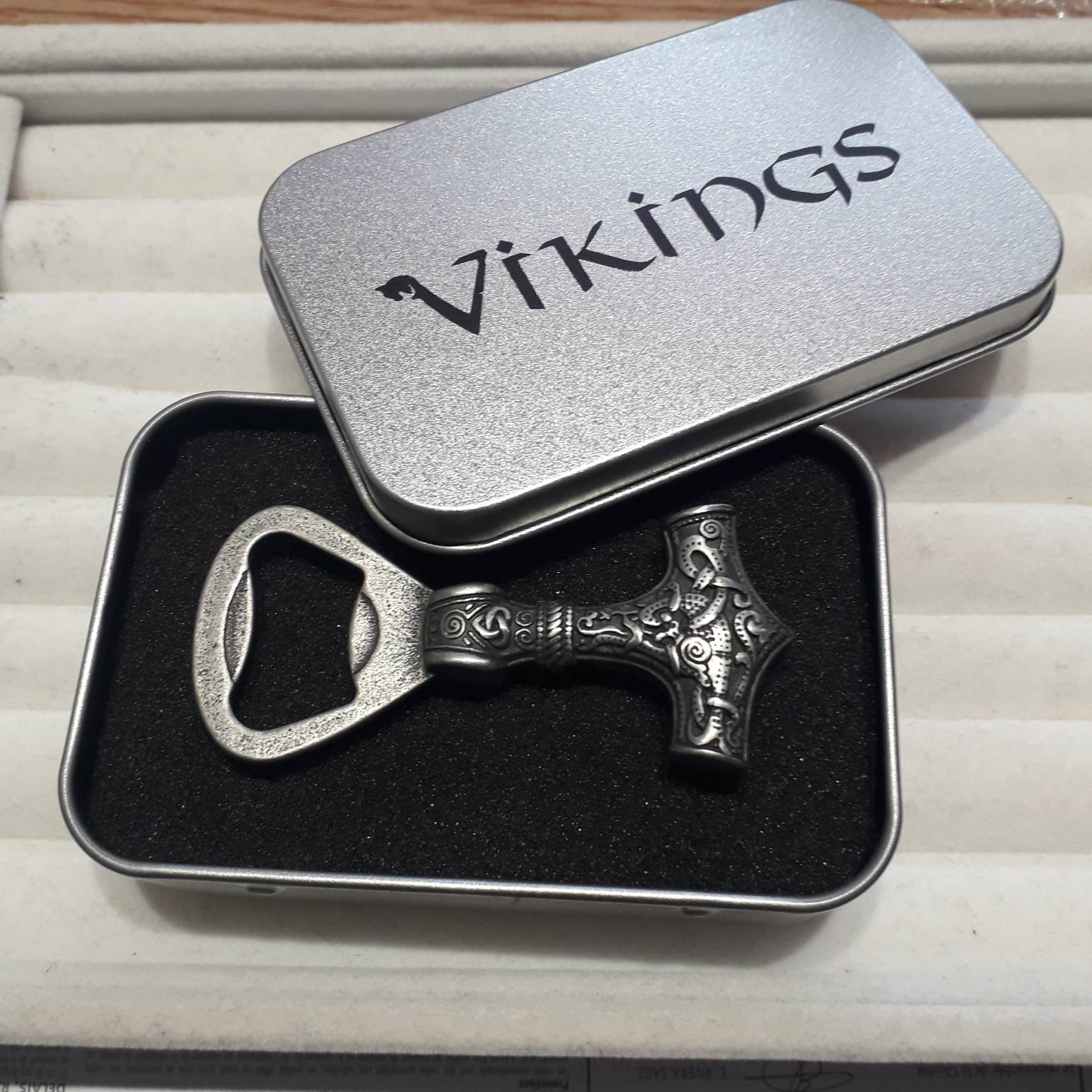 Thor Viking hammer bottle opener, stainless stell