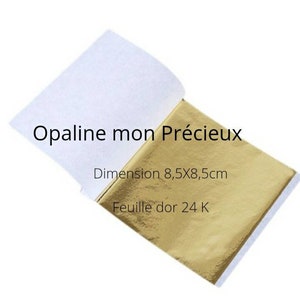 Feuille d'or 24 K pour tableau,statue, moulure, mask faciale decoration de gâteaux ( 10 feuilles  )
