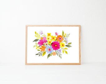 Blooming: A5 / A4 Watercolour Floral art print