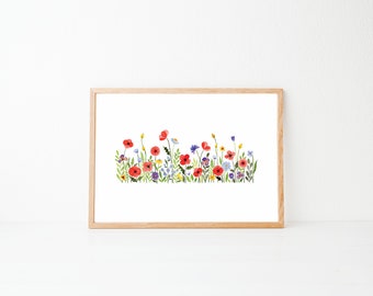 Hey Poppies: A5 / A4 Watercolour Floral art print