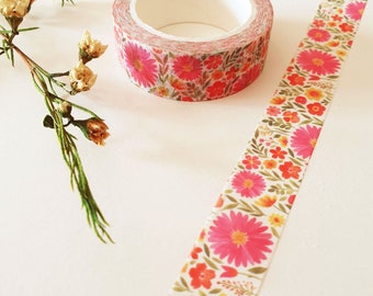 Floral Washi Tape - Pink flowers