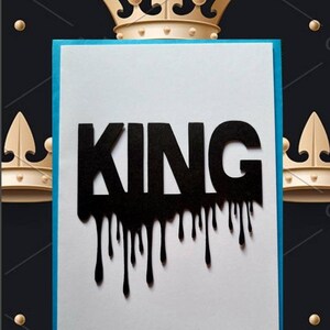 Carte de vœux vierge à effet King 3D faite à la main