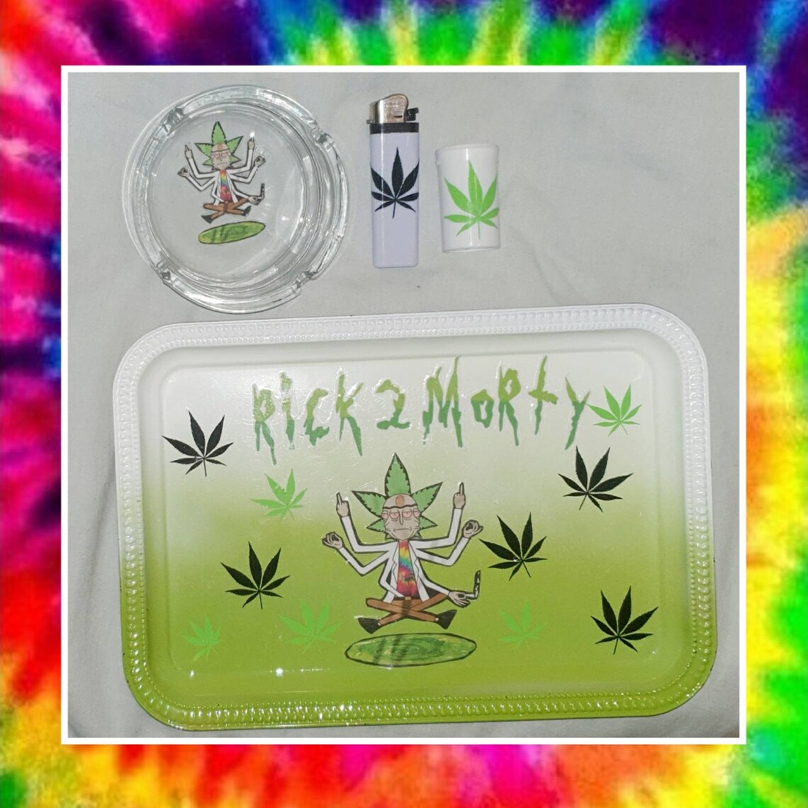Choose Your Own Design Rolling Tray Set Marijuana Weed Etsy