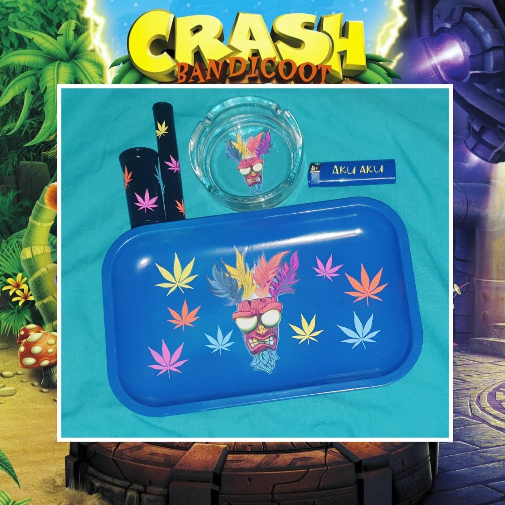 Choose Your Own Design Rolling Tray Set Marijuana Weed Etsy UK