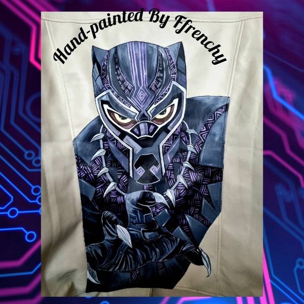 Leather Jacket Black Panther Etsy