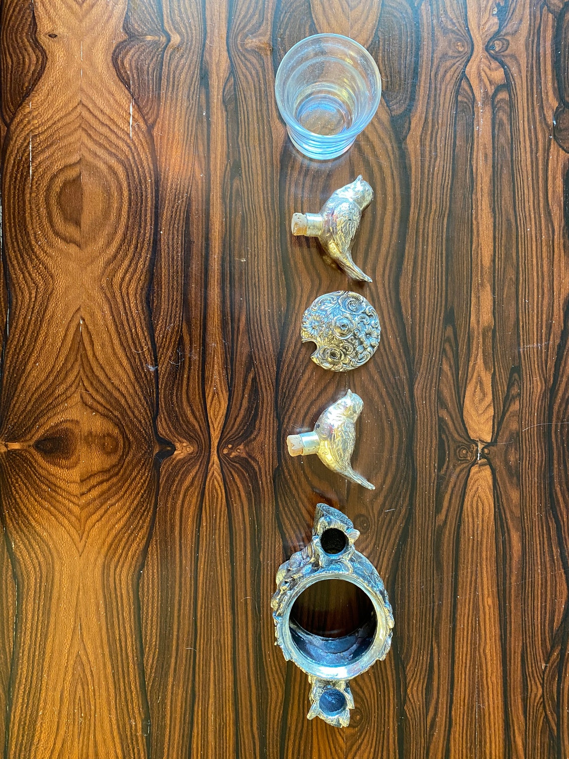 Vintage Silver Plated Birds Salt and Pepper Shakers with Glass Etsy