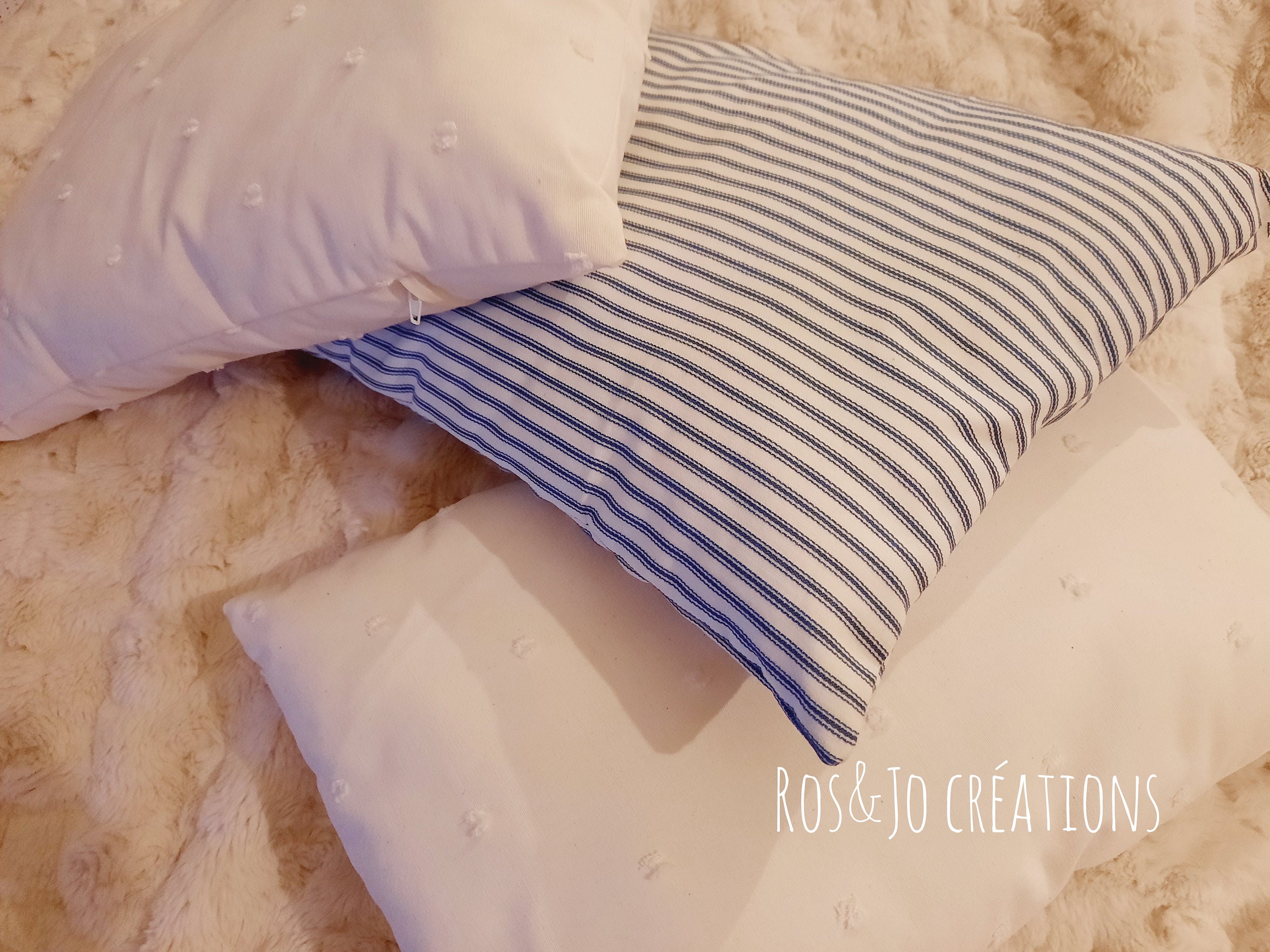 Housse de Coussin Rayée