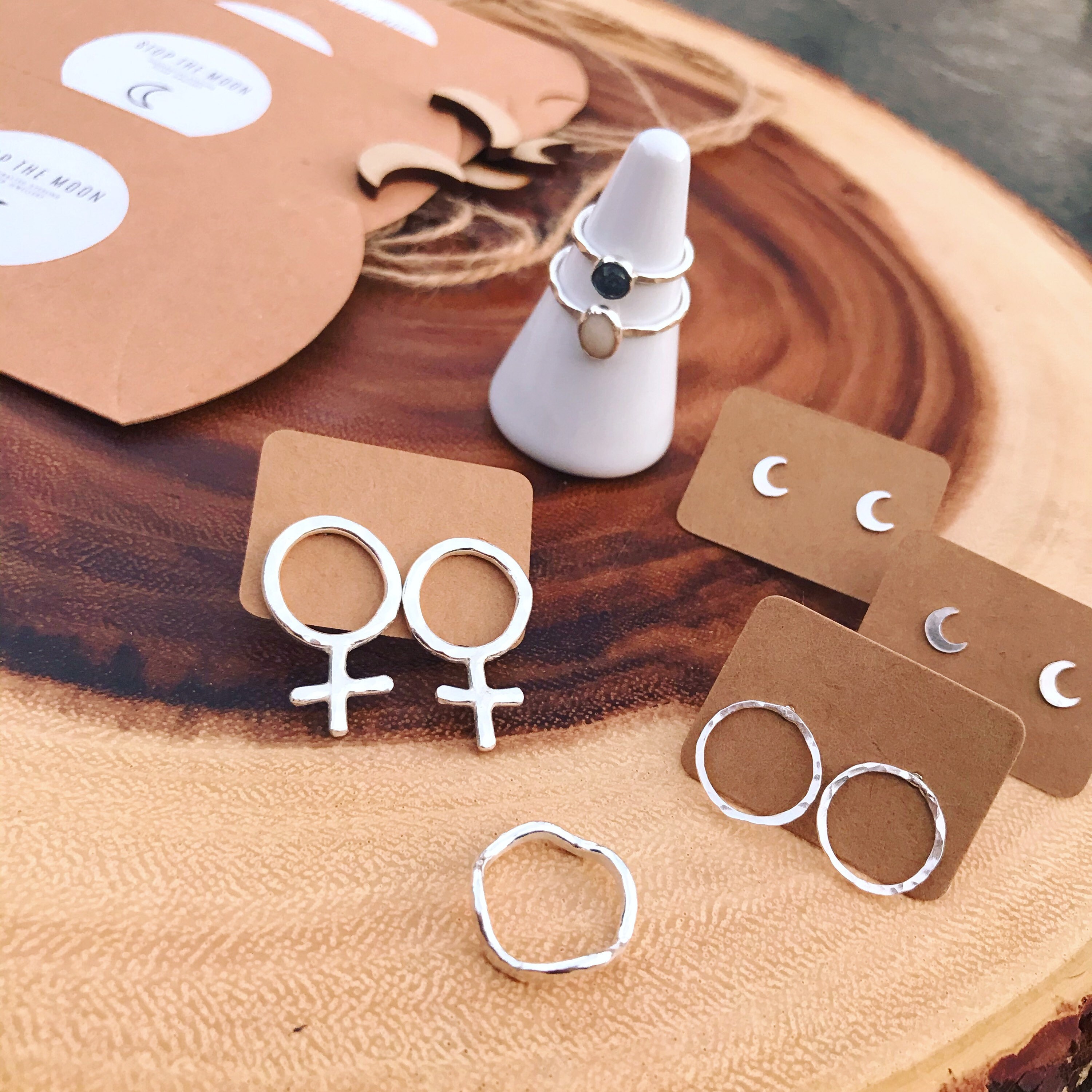 Female Symbol Girl Boss Earrings Sterling Silver Etsy