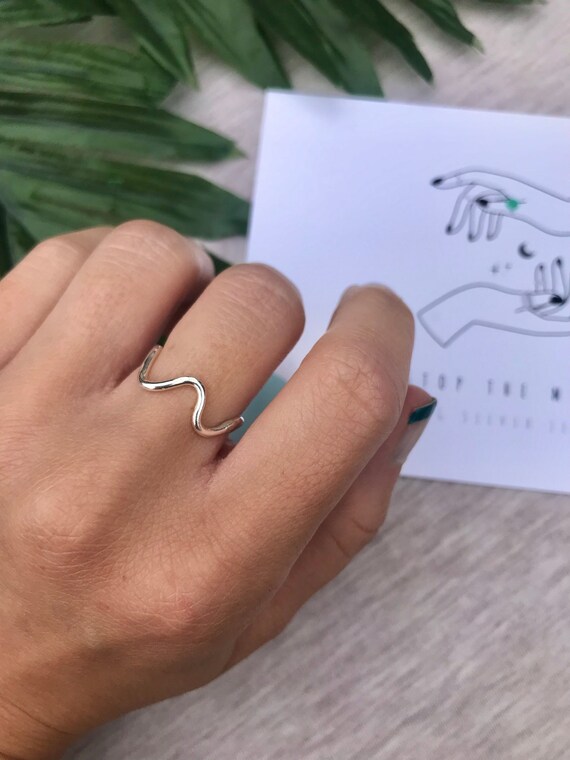 Anillo wave plata deals