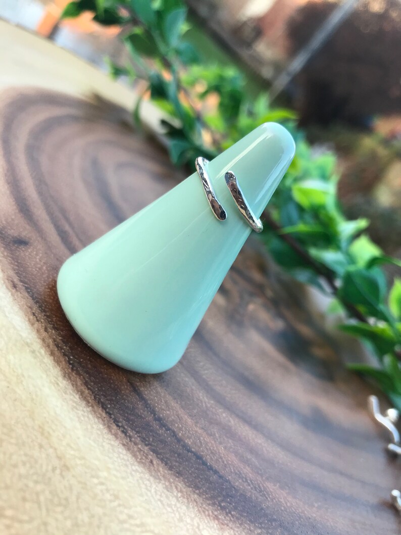 Hammered Wrap Midi/pinkie Ring Sterling Silver Etsy UK