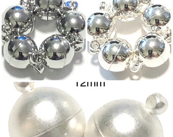 4X 4mm magnetic clasps stainless steel magnetic clasps with safe snap lock CA