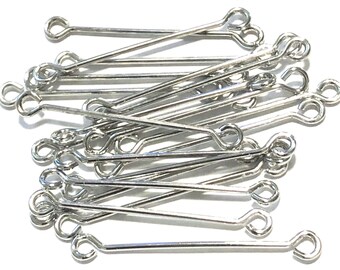 500 Antiqued Brass Plated Steel Eyepins 1 3//16 Inches Long Eye Pin