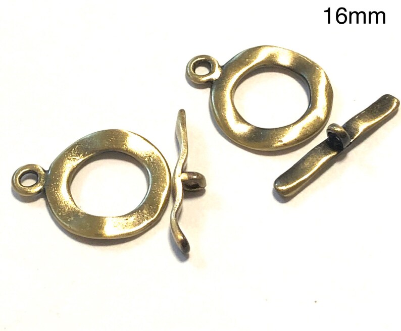 10-18mm Antique Brass Toggle Clasps Small Round Toggle Clasp 130