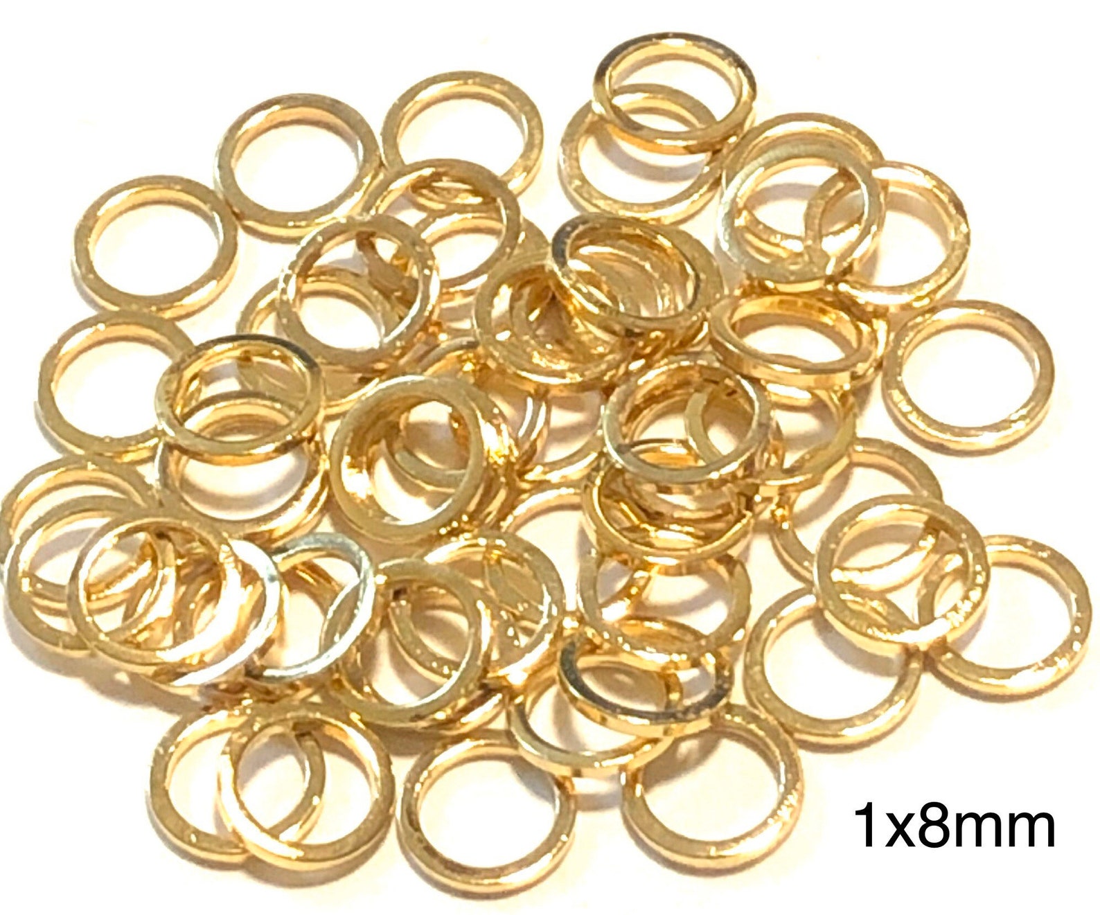 8-20mm 1mm Round Loops Circles Chain Links Gold Plated by - Etsy