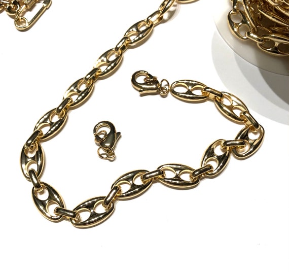 3FT 18K Gold Plated Gucci Link Chain 