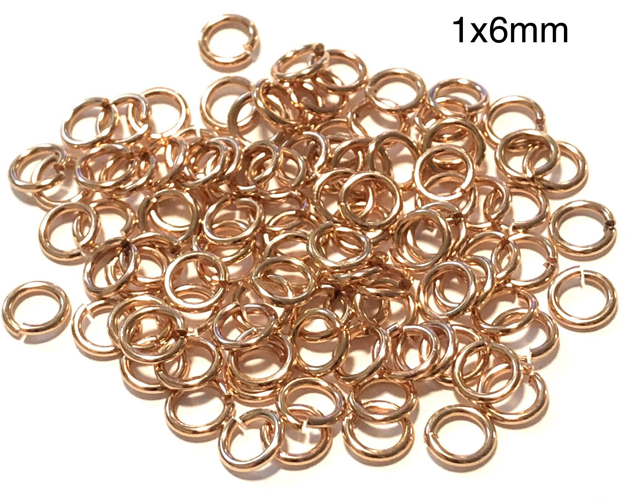 Small Jump Rings 18 Gauge 1mm Jump Rings Open Rings Rose Gold Etsy