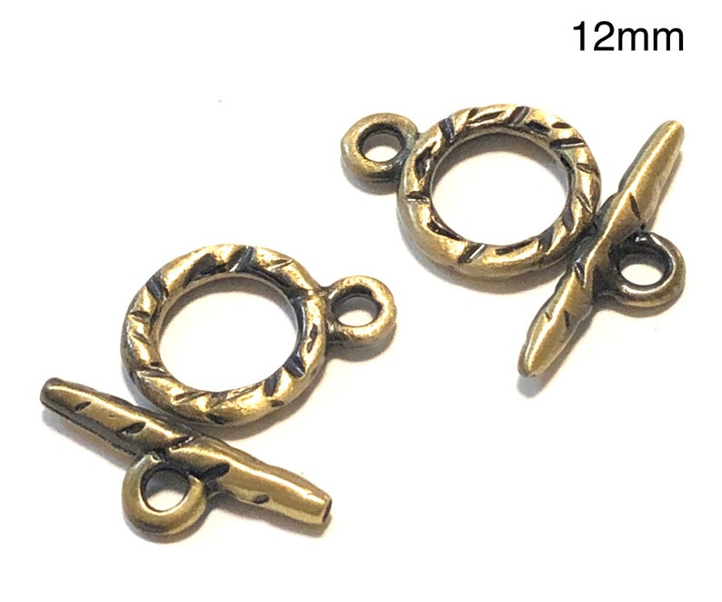 10-18mm Antique Brass Toggle Clasps Small Round Toggle Clasp 130