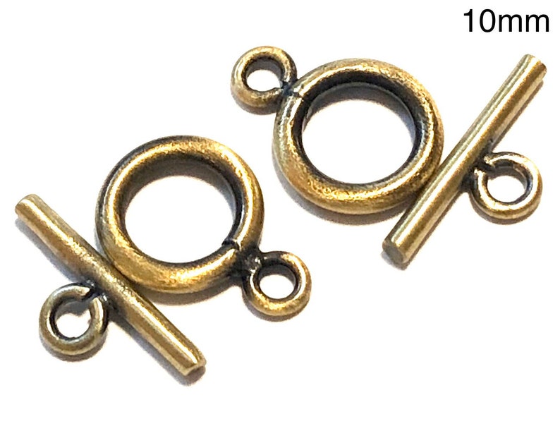 10-18mm Antique Brass Toggle Clasps Small Round Toggle Clasp 130