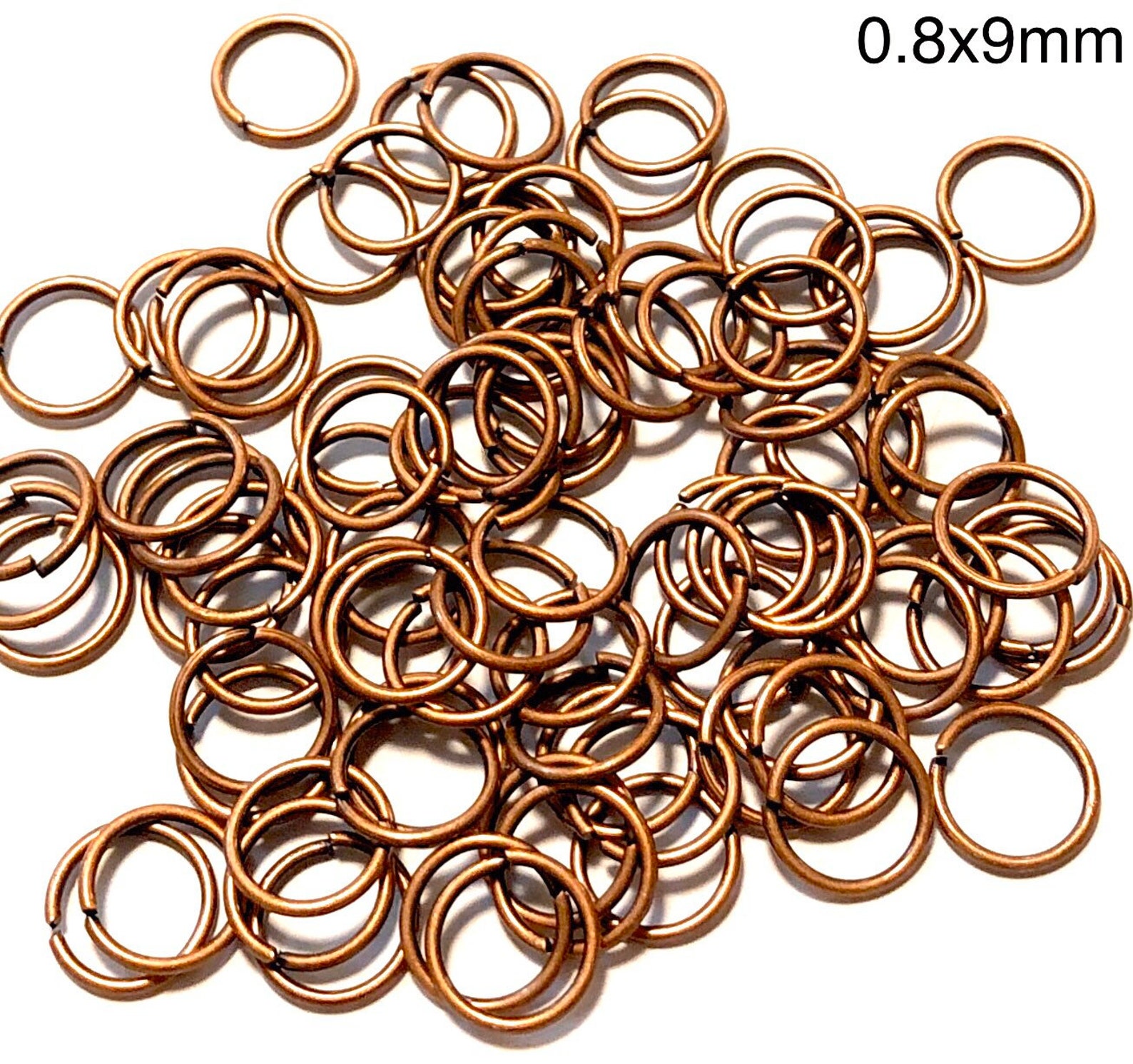 39mm Small Antique Copper Brass Jump Rings Open Rings 21 Etsy